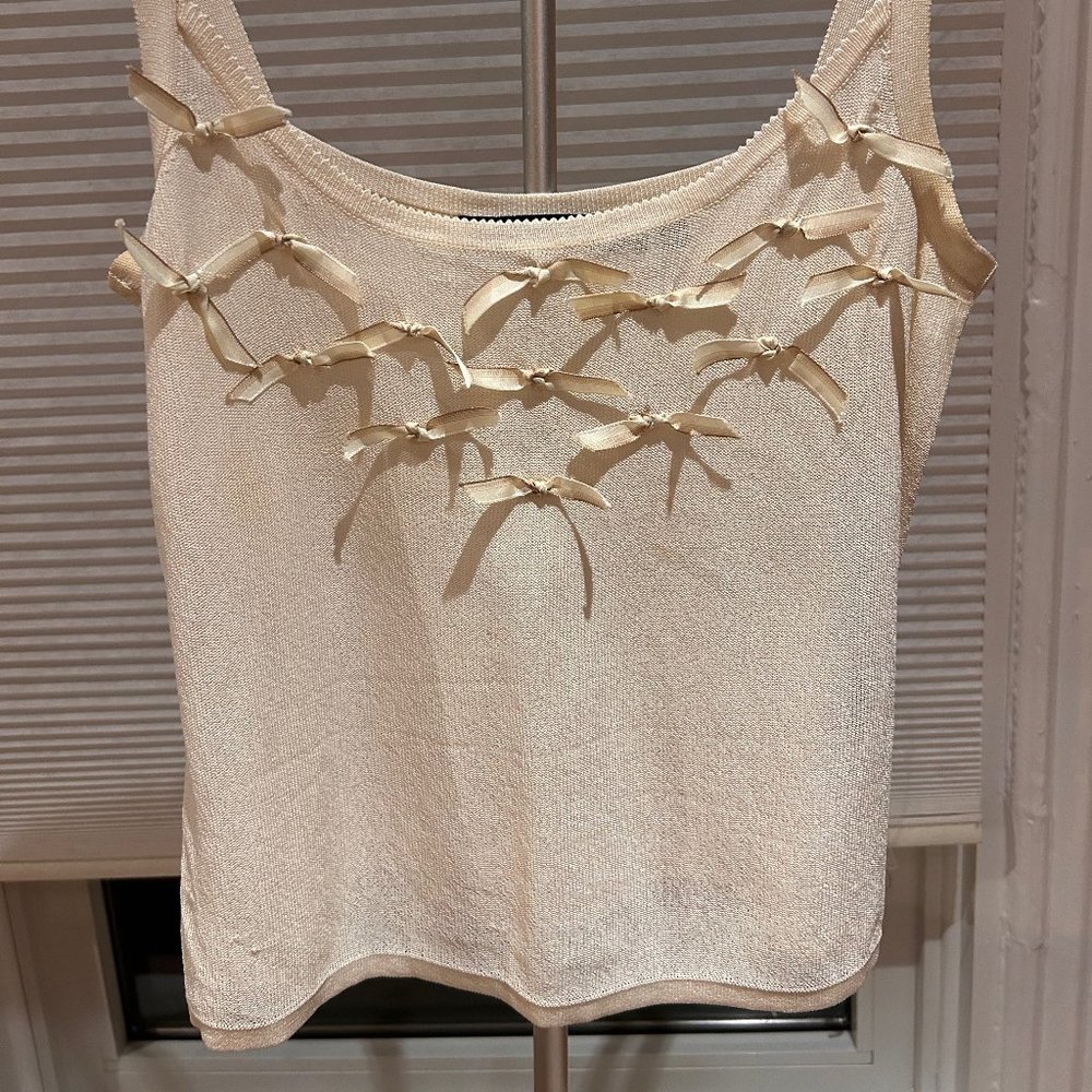 bow-detailed camisole-style tank top